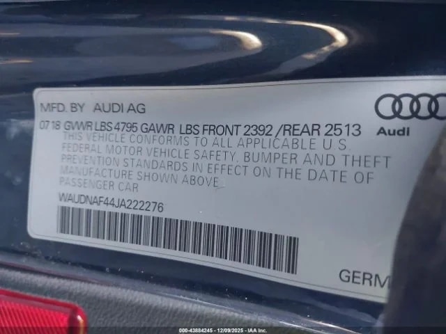AUDI A4 2.0T PREMIUM